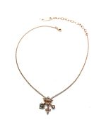 Necklace Pendant By Mariana Woman Crown Shape Opal and Pearl Swarovski Crystals - Image 3
