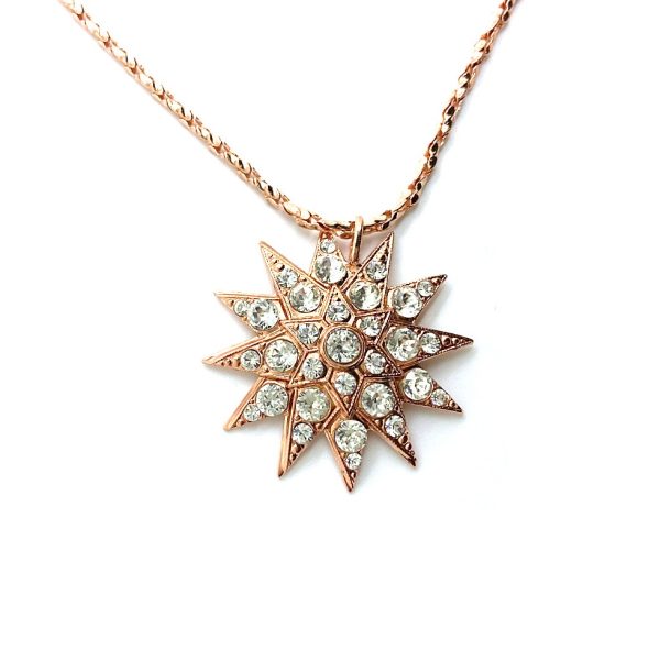 Mariana Necklace Pendant Star Encrusted Clear Austrian Crystals My Treasures Coll.
