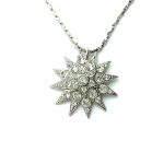 Mariana Necklace Pendant Star Shaped in Clear Austrian Crystals My Treasures Coll.
