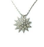 Mariana Necklace Pendant Star Shaped in Clear Austrian Crystals My Treasures Coll.