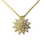 Necklace Pendant By Mariana My Treasures Coll. Star in Clear Swarovski Crystals