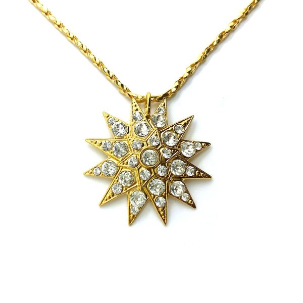 Necklace Pendant By Mariana My Treasures Coll. Star in Clear Swarovski Crystals