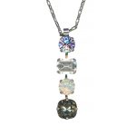 Mariana Necklace Pendant Multi Tier Lt Vitral, Clear, White Opal, & Black Diamond  Austrian Crystals Ice Queen Once Upon a Mariana Coll. - Image 3
