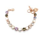 Mariana Bracelet Lovely Sun & Ice SO & White Shell Mineral, Clear, Blk Dia, & Opal Austrian Crystals Ice Queen Once Upon a Mariana Coll. Rose Gold