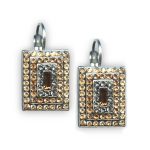 Mariana Earrings Elegant Champagne, Amber, & Pale Blue Austrian Crystals Moondrops Cocktail Hour Coll. - Image 2