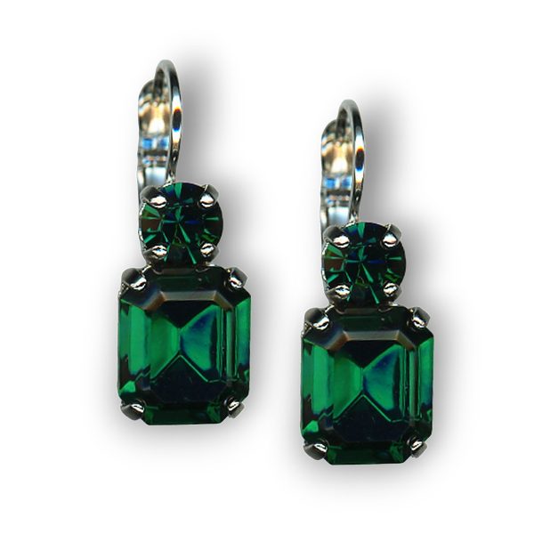 Mariana Earrings Gorgeous Emerald Austrian Crystals My Treasures Coll.