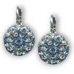 Earrings By Mariana Woman Floral Aquamarine Swarovski Crystals - Image 3