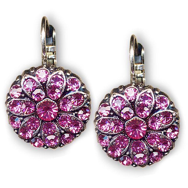 Mariana Earrings Lovely Floral Rose Austrian Crystals My Treasures Coll.
