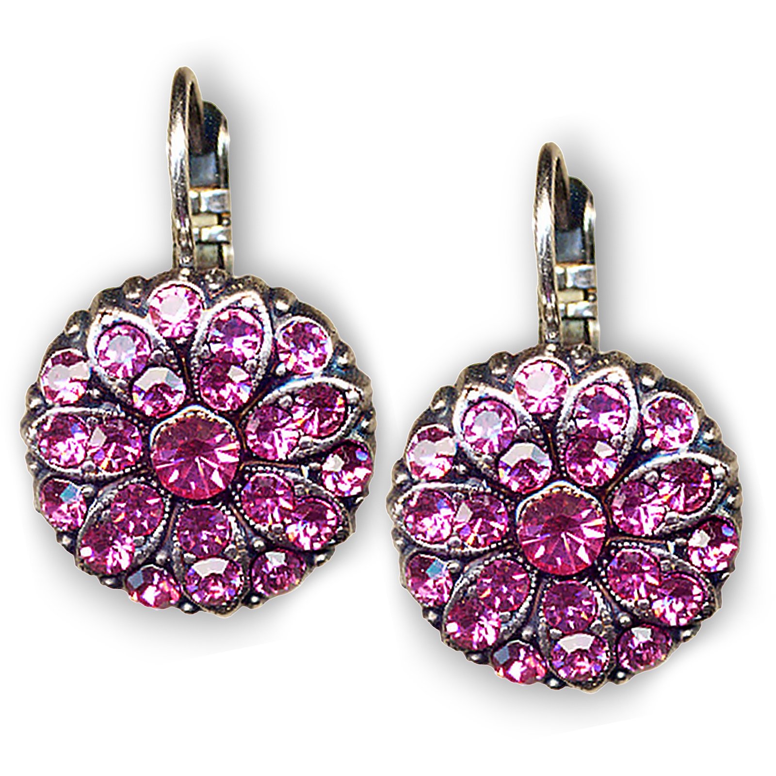 E-1029-209209-SP6 (1) Mariana Earrings Lovely Floral Rose Austrian Crystals My Treasures Coll. - Image 1
