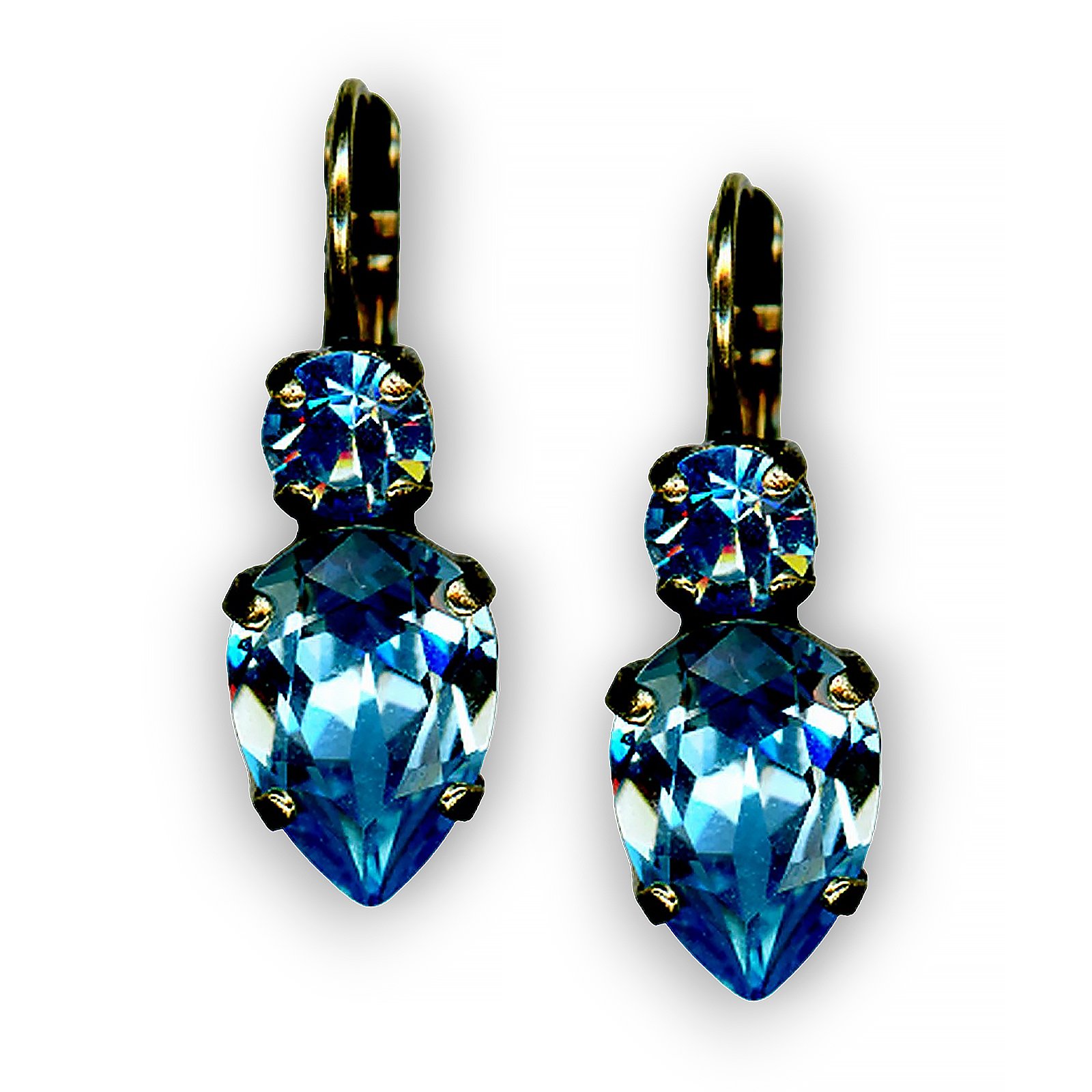 E-1030-6-202202-EG6 (1) Earrings By Mariana My Treasures Coll. Adorable Aquamarine Swarovski Crystals - Image 1