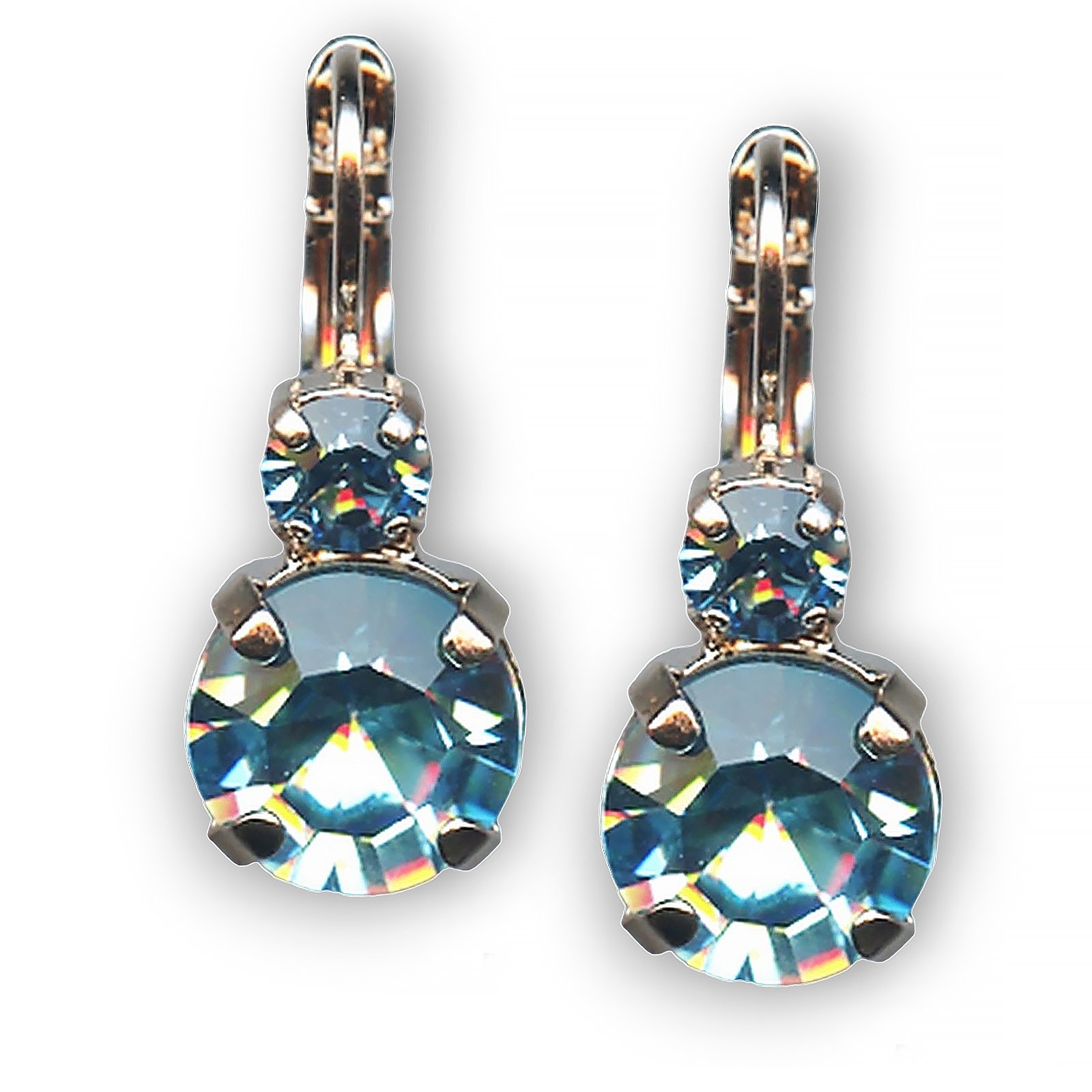 E-1037-202202-RG6 (1) Mariana Earrings Dainty Aquamarine Austrian Crystals My Treasures Coll. - Image 1