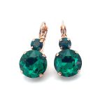 Earrings By Mariana Woman Beautiful Emerald Swarovski Crystals - Image 3