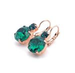 Earrings By Mariana Woman Beautiful Emerald Swarovski Crystals