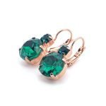 Earrings By Mariana Woman Beautiful Emerald Swarovski Crystals