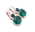 Earrings By Mariana Woman Beautiful Emerald Swarovski Crystals - Image 2