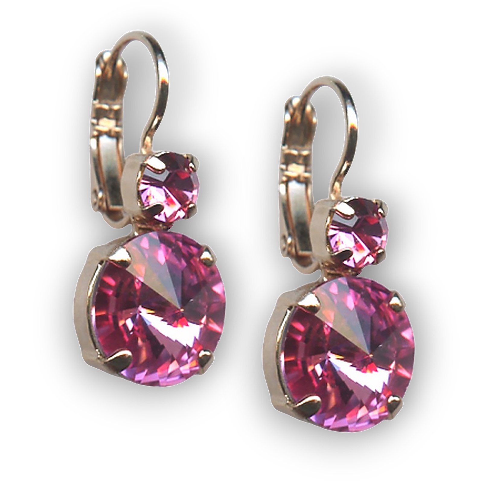 E-1037R-209209-RG6 (1) Earrings By Mariana Woman Adorable Rose Swarovski Crystals - Image 1