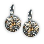Mariana Earrings Gorgeous Champagne, Amber, & Pale Blue Austrian Crystals Moondrops Cocktail Hour Coll. - Image 3