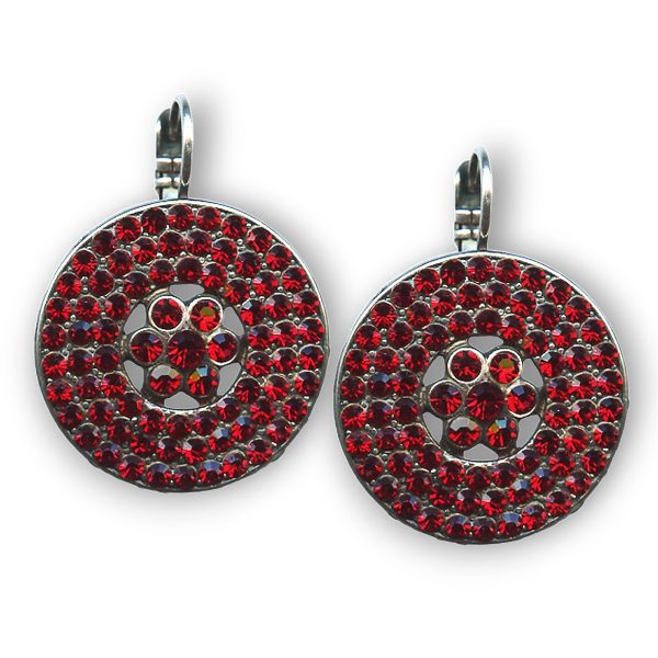 Mariana Earrings Beautiful Siam Austrian Crystals Primrose Cocktail Hour Coll.