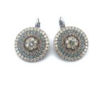 Earrings By Mariana Cocktail Hour Coll. Luxurious Champagne and Pale Blue Swarovski Crystals
