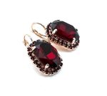 Earrings By Mariana Woman Elegant Oval Siam Swarovski Crystals - Image 3