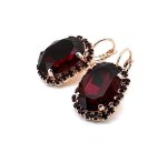 Earrings By Mariana Woman Elegant Oval Siam Swarovski Crystals - Image 2