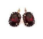 Earrings By Mariana Woman Elegant Oval Siam Swarovski Crystals
