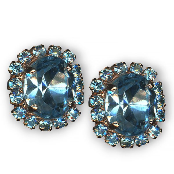 Mariana Earrings Exquisite Aquamarine Austrian Crystals My Treasures Coll.