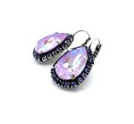 Earrings By Mariana Woman Adorable Tanzanite and Blue Swarovski Crystals-SP - Image 3