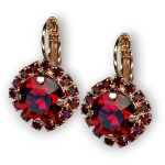 Mariana Earrings Stunning Floral Siam Austrian Crystals Primrose Cocktail Hour Coll. - Image 2