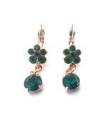 Earrings By Mariana My Treasures Coll. Charming Floral Emerald Austrian Crystals - Image 3