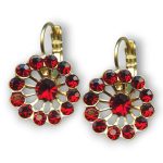 Mariana Earrings Floral Siam Austrian Crystals Primrose Cocktail Hour Coll. - Image 2