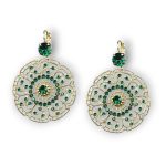 Earrings By Mariana Woman Boho Chic Emerald Swarovski Crystals - Image 2