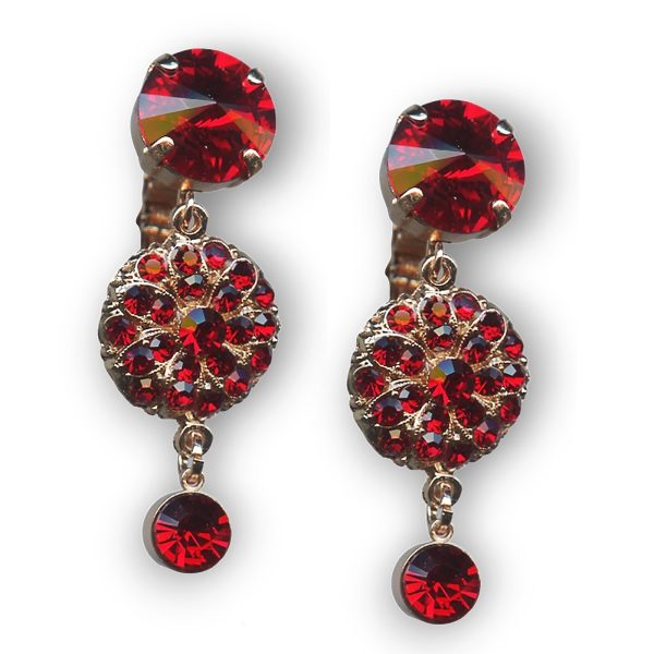 Mariana Earrings Classy Siam Austrian Crystals Primrose Cocktail Hour Coll.