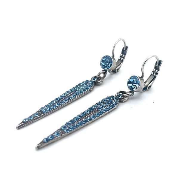 Earrings By Mariana Woman Elegant Aquamarine Swarovski Crystals