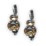Mariana Earrings Gorgeous Champagne & Pale Blue Austrian Crystals Moondrops Cocktail Hour Coll. - Image 3