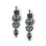 Earrings By Mariana Woman Finely Drop Emerald Swarovski Crystals - Image 2