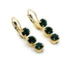 Earrings By Mariana Woman Chic Triple Tier Emerald Swarovski Crystals - Image 4