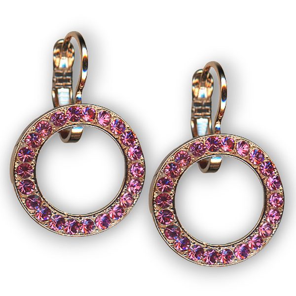 Mariana Earrings Halo Encrusted Rose Austrian Crystals My Treasures Coll.