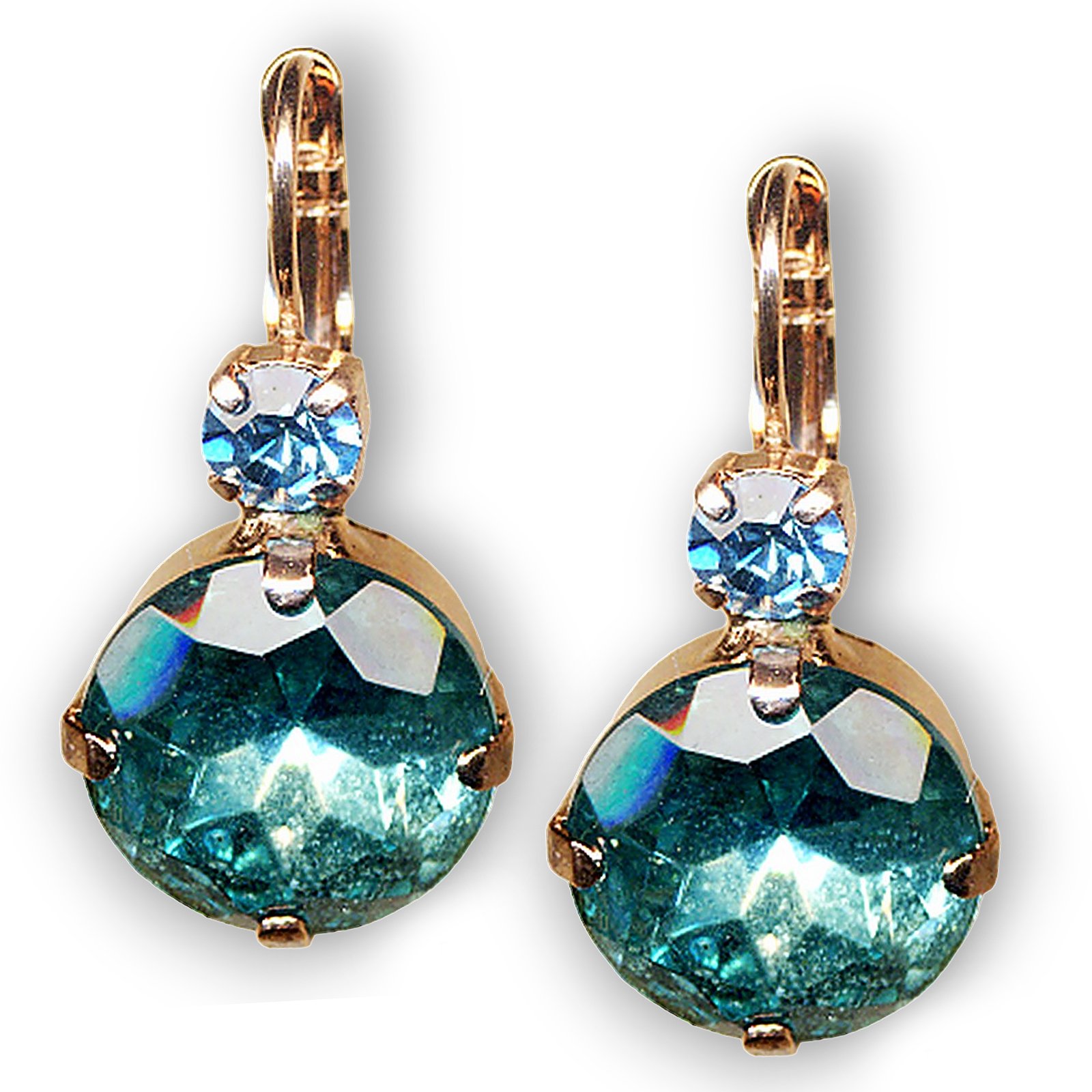 E-1506-202202-RG6 (1) Mariana Earrings Alluring Aquamarine Austrian Crystals My Treasures Coll. - Image 1