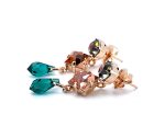 Mariana Earrings Crystal Paradise Shine ,Green & Peach Austrian Crystals Imagine Nostalgia Coll. - Image 3