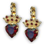 Mariana Earrings Heart Tiara Siam Austrian Crystals Primrose Cocktail Hour Coll. - Image 2