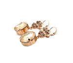 Mariana Earrings Odyssey Coll. Beautiful Faceted Leverback Amethyst Gold Brown Austrian Crystals - Image 2