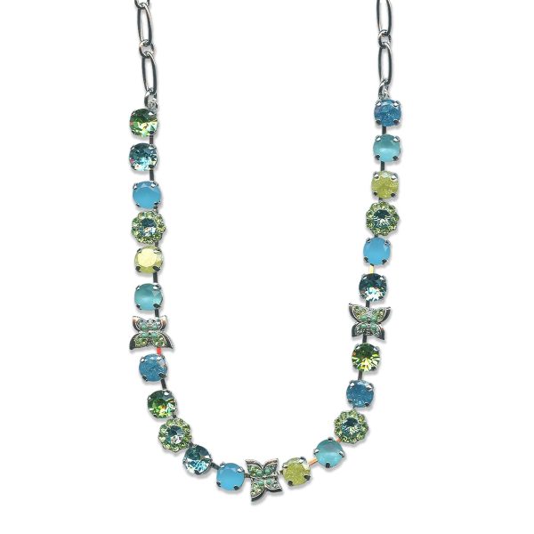 Mariana Necklace Beautiful Peridot, Aquamarine, Blue Opal, Turq, & Lime Austrian Crystals Caprioska Cocktail Hour Coll.