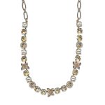 Mariana Necklace Timeless Pearl, Lt Peach, & Golden Shadow Austrian Crystals Meet Me in Marseille Summer 2022 Coll. - Image 2