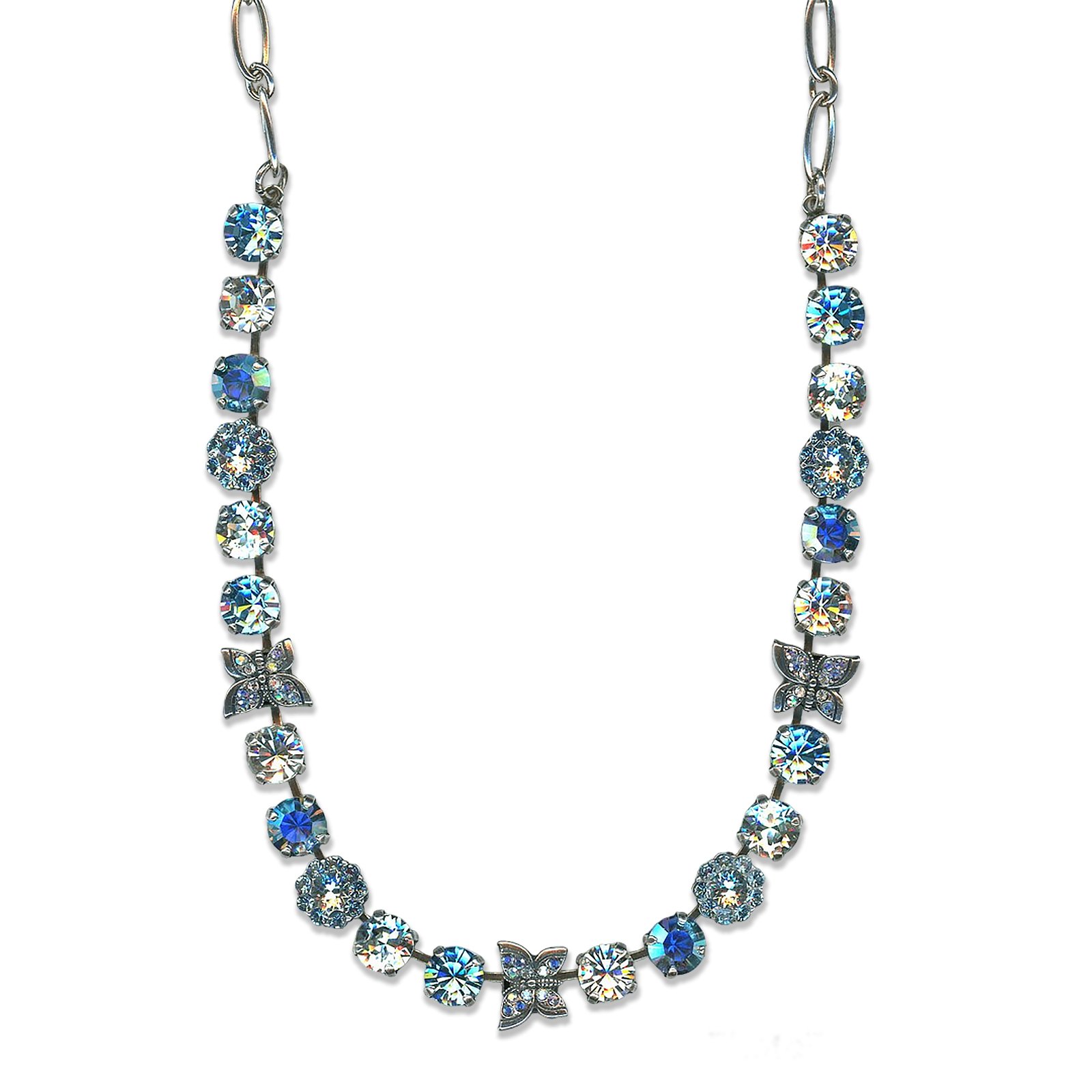 N-3063-141-SP (1) Necklace By Mariana Woman Shimmering Moonlight and Sapphire Swarovski Crystals - Image 1