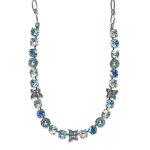 Necklace By Mariana Woman Shimmering Moonlight and Sapphire Swarovski Crystals - Image 2