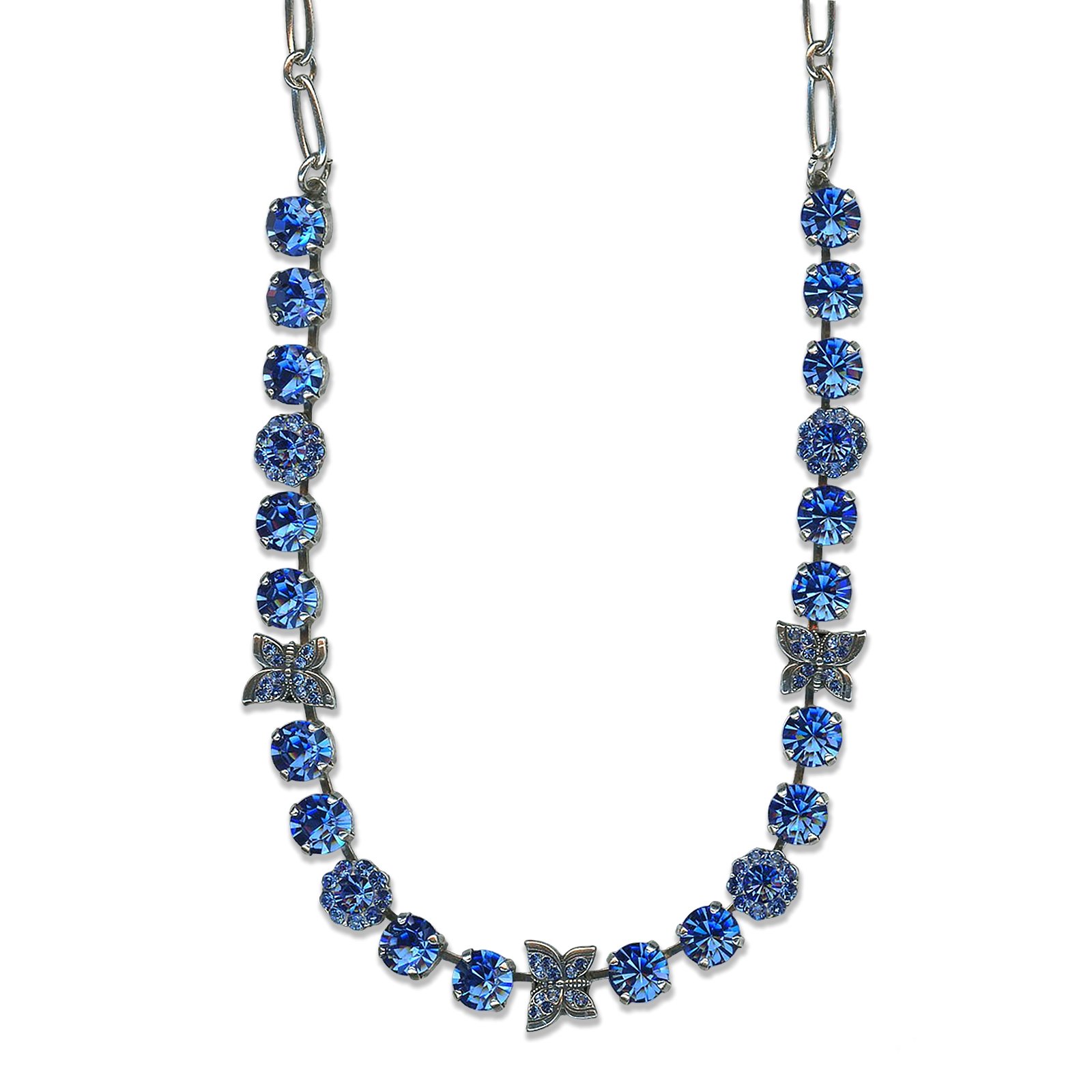 N-3063-206206-SP (1) Necklace By Mariana Woman Glamorous Sapphire Swarovski Crystals - Image 1
