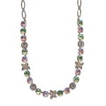 Mariana Necklace Classy Chrysolite & Lt Rose Austrian Crystals My Treasures Coll.
