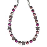 Necklace By Mariana Woman Lovely Fuchsia and Rose Swarovski Crystals - Image 3