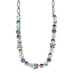 Mariana Necklace Fab Turq Mineral, Aquamarine, Rose, Jonquil, & White Opal Austrian Crystals Margarita Cocktail Hour Coll.